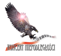 Logotyp Koncertu Niepodległości autorstwa Oli Turkiewicz  (Urząd Patentowy RP zgłosz. nr 415054, nr 415056)