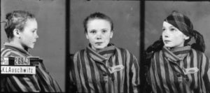 Zdjęcia Czesławy Kwoki wykonane przez Wilhelma Brasse’a w obozie Auschwitz. Źródło: Wikipedia